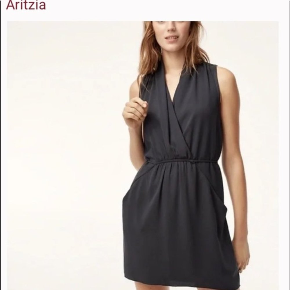 Aritzia Sleeveless Mini Dress in Charcoal Black